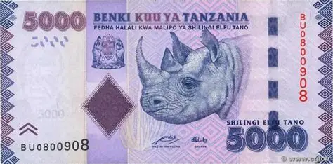 5000 Tanzania Shillings Note